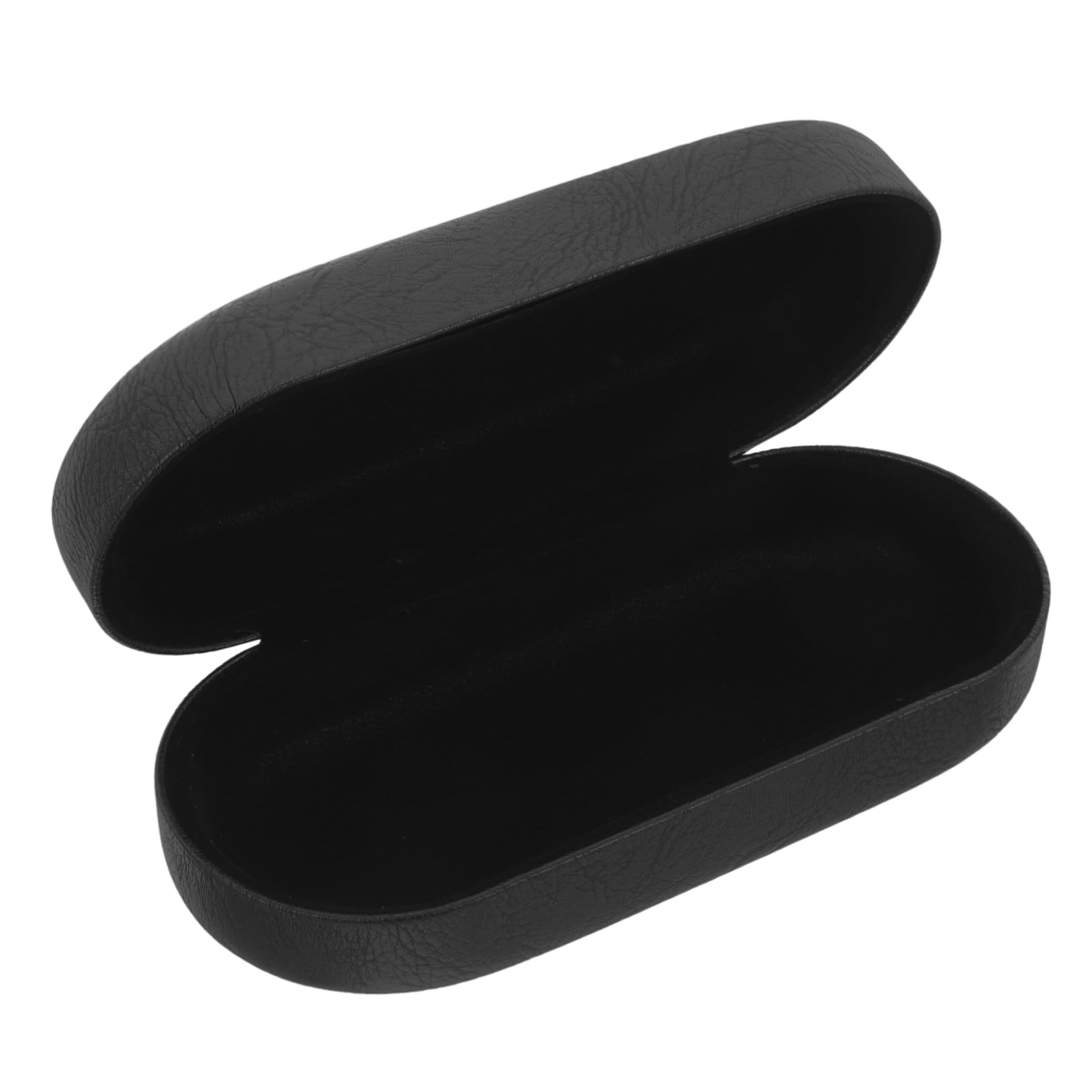 Healeved estuche para gafas de sol conformado duro estuche rígido para gafas de sol organizador caso delgado bolsa estuche para anteojos estuche de anteojos cuero pu Black