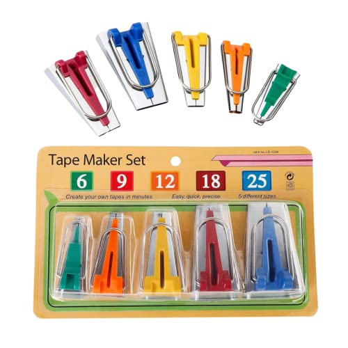 5 Marcadores de Cinta Bies de Costura para el Hogar. Fabricante de Cinta Bias Práctico para Tela Sesgada. Herramientas y Accesorios de Costura. Tamaños: 6mm/9mm/12mm/18mm/25mm 5 Marcadores de Cinta Bies de Costura para el Hogar. Fabricante de Cinta Bias Práctico para Tela Sesgada. Herramientas y Accesorios de Costura. Tamaños: 6mm/9mm/12mm/18mm/25mm