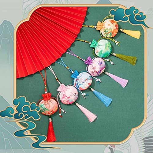 10 Bolsitas de Tela de Seda Brocada Chinas con Cordón miniatura 6