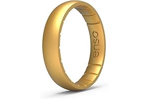 Thin Elements Silicone Ring Embodying the Grace of Gold Infused with Precious Elements