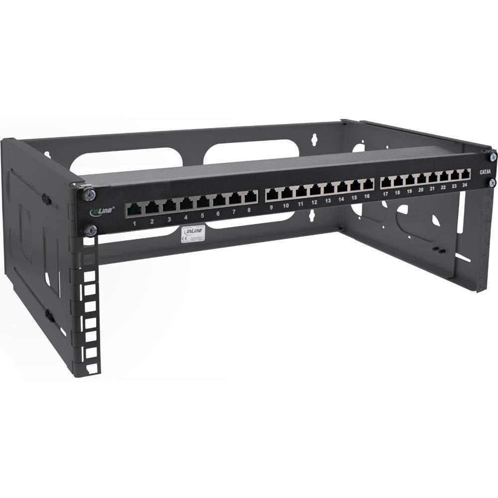 InLine® 19 foldable rack, 4U, 24-40cm depth, black | 4 U