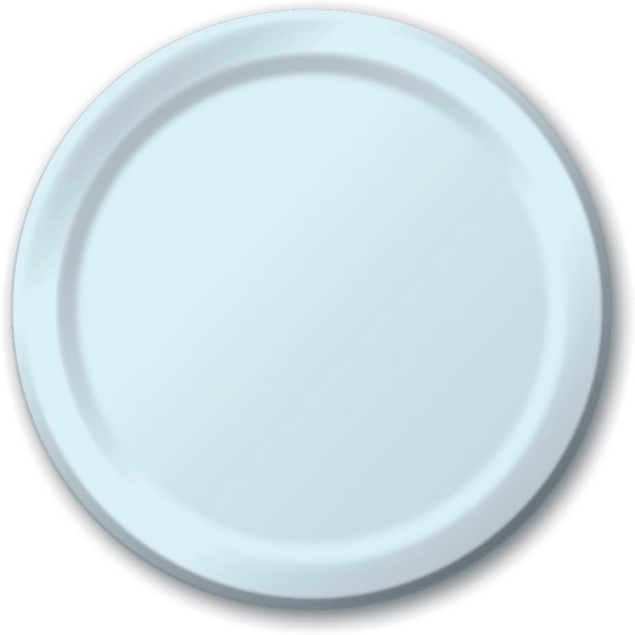 Creative Converting Touch of Color 24 Count Paper Banquet Plates, Pastel Blue