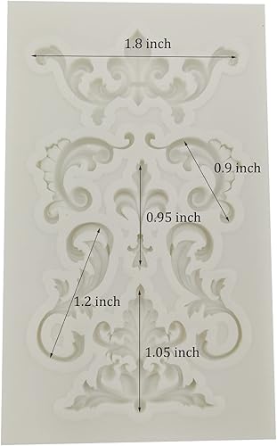 Miniatura 2 de Molde de silicona para fondant de encaje de estilo barroco para Sugarcraft, decoración de bordes de pasteles, decoración de cupcakes, joyas, arcilla