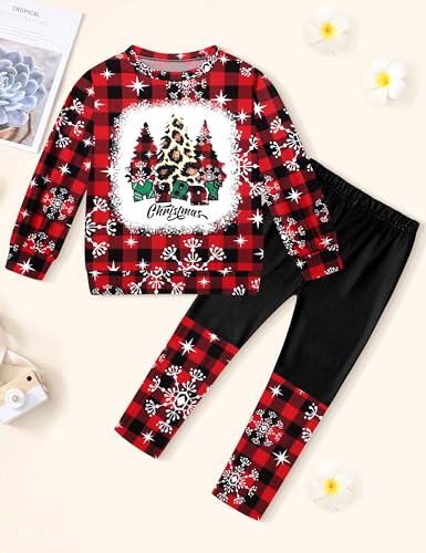 Image of DONWEN Toddler Girl Clothes,Tie Dye Sweatsuit 2 Piece Girls Outfits Graphic Pullover Top Pants Girls Fall Winter Outfit