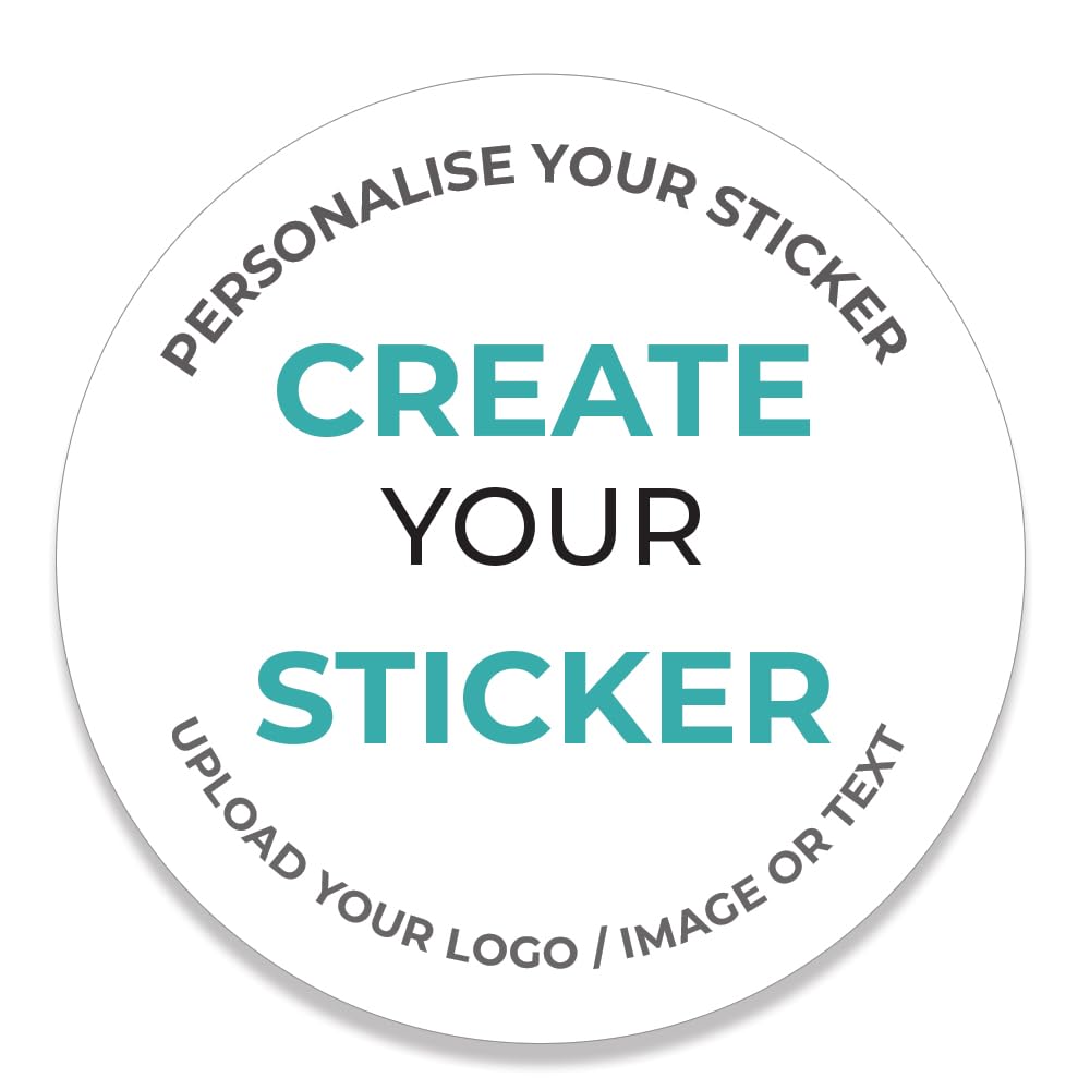 Custom Stickers Circle Personalised Stickers Labels 51 mm Stickers Custom Personalised Photo Stickers Any Photo, Logo Colour or Text