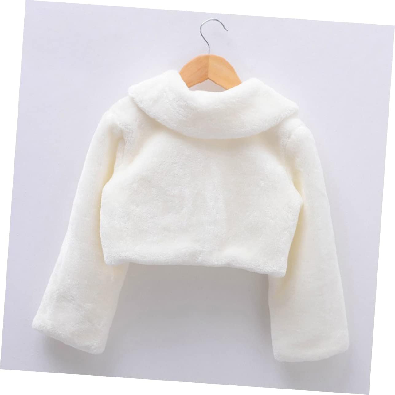 LIFKOME 1pc Flower Children Winter Tippet Infant White Dress Tippet Flower Children Wedding Girl Cape Jacket Tie