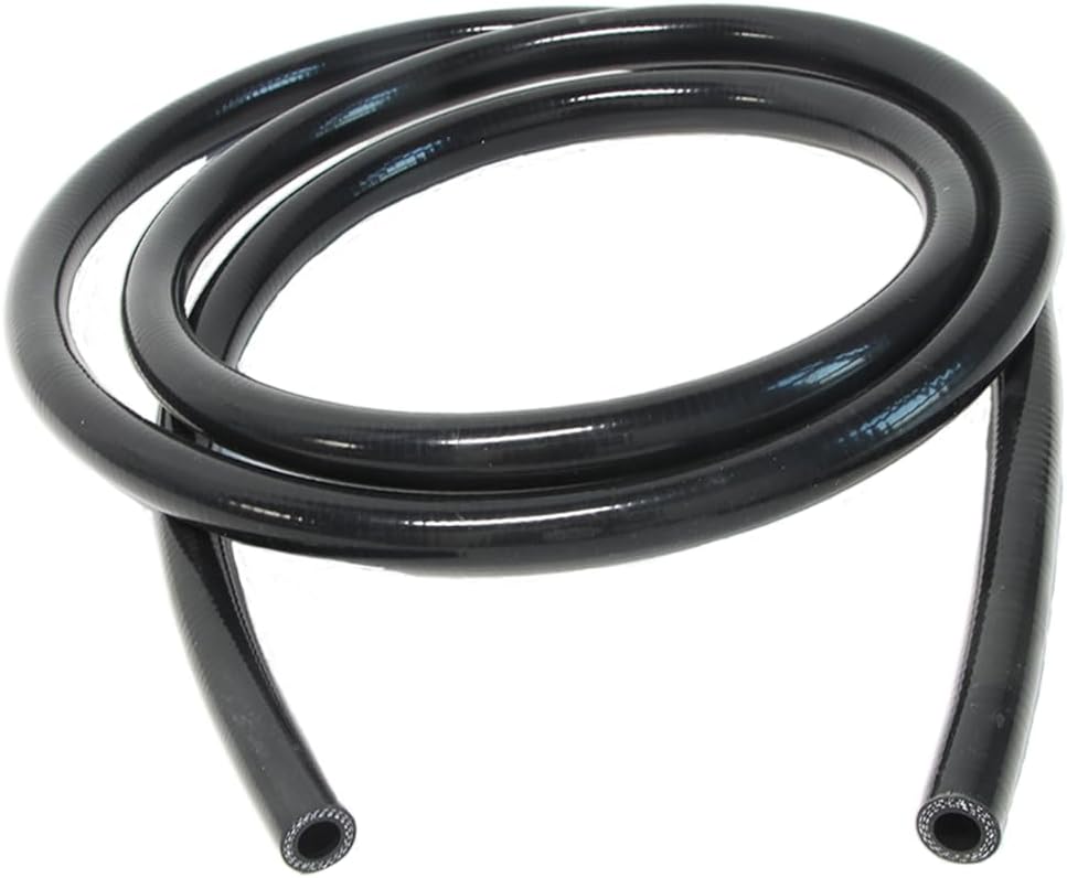 Automotive Silicone Tubing, ID 5/16" (8mm) Straight Coupler Silicone Hose, 10FT(3M) leg length,Universal 3-Ply High-Temp Silicone Radiator Coolant Hose (Black)