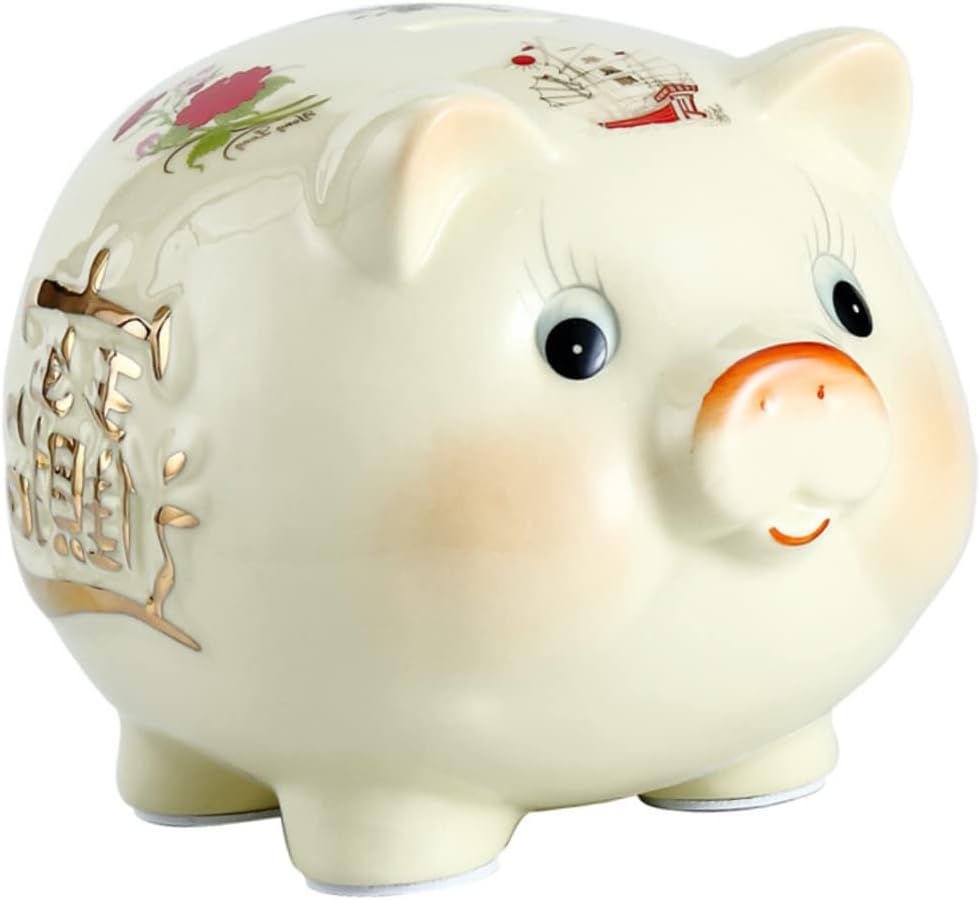 IMIKEYA 8 Inches Chinese Piggy Bank Unique Piggy Bank Toy Boys and Girls Coin Saving Box Home Office Dec