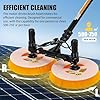 Macchina Elettrica per La Pulizia Dei Pannelli Fotovoltaici, Spazzola per La Pulizia a Spruzzo D'acqua per Pannelli Solari, Spazzola Rotante per La Pulizia Pannelli Fotovoltaici,3.5m-MainsElectricity