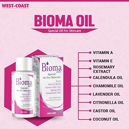 Bioma Bio Oil (For Scars, Stretch Marks, Uneven Skin Tone, Aging & Dehydrated...