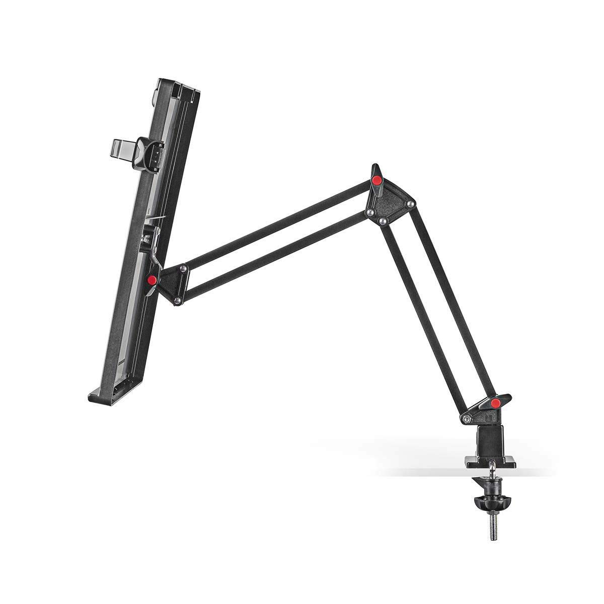 NEDIS Portadocumenti ergonomico | Completamente mobile | Supporto da tavolo | Nero Grigio/Nero, ERGOCH300BK