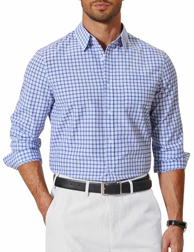 COOFANDY Men's Plaid Button Down Dress Shirt