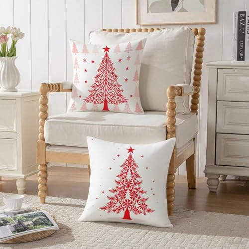Housse coussin 65x65 lavable et imperméable rouge fermeture éclair invisible - 4