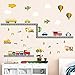 Produktbild decalmile Wandtattoo Transporte Autos Fahrzeuge Wandsticker Bus LKW Flugzeug Kinderzimmer Jungen Wandaufkleber Babyzimmer Schlafzimmer Spielzimmer Wanddeko