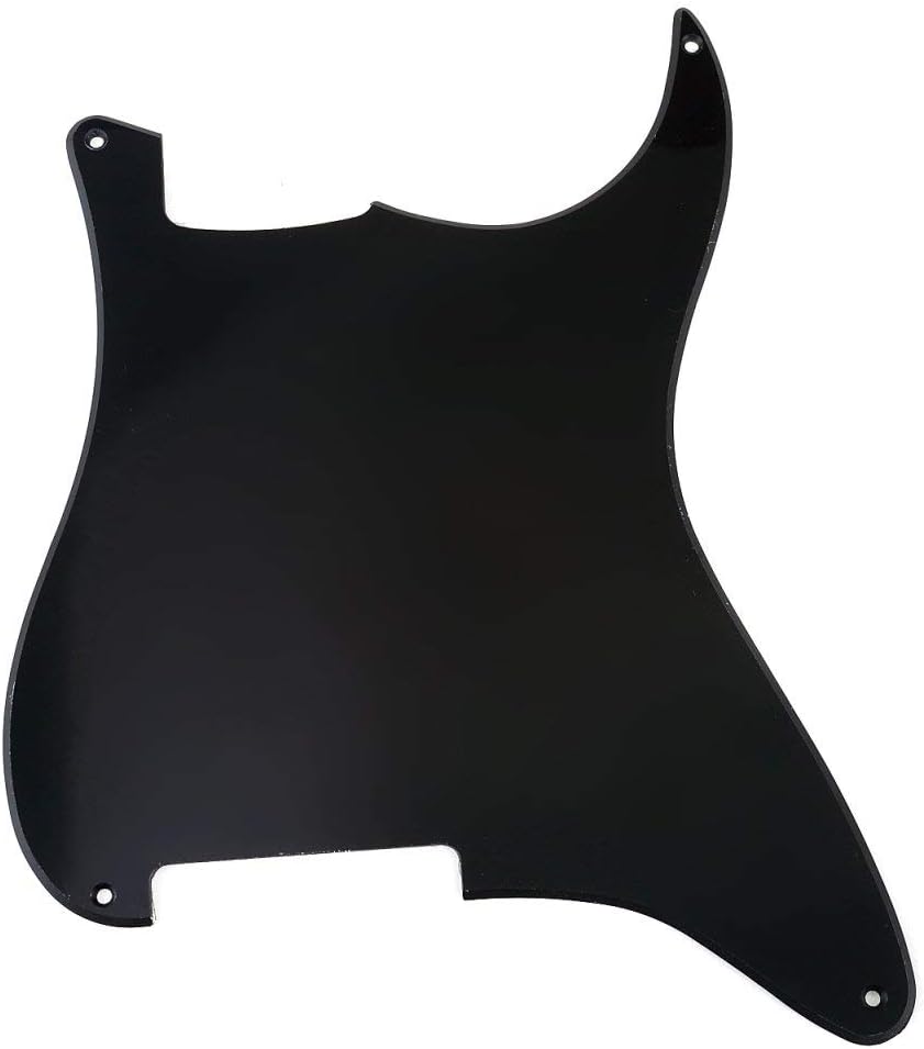 Musiclily 4 Hole Guitar Stratocaster Pickguard Blanks Material for Strat Style Guitar Custom 1Ply Black