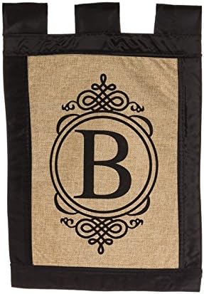 Evergreen Flag Garden Sub Burlap Monogram B Flag