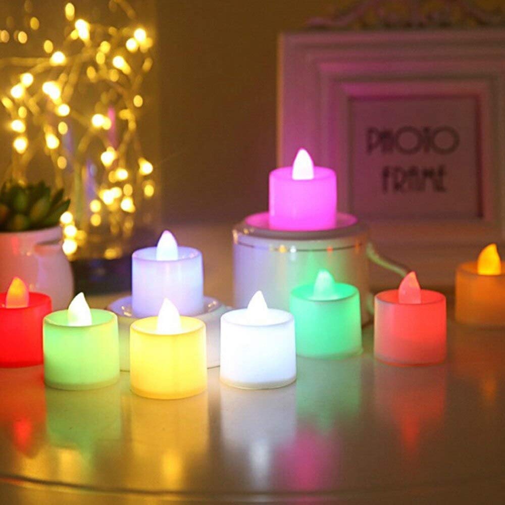 Color Changing LED Tealight Candles – Flameless, Battery Operated, Multicolor Flickering Lights – Safe & Smokeless – Ideal for Home Decor, Diwali, Christmas, Parties (Pack of 12)-image-27