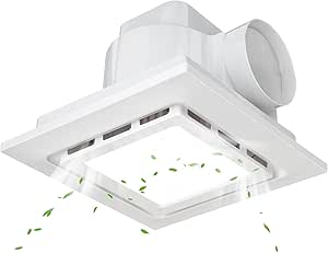 Amazon.com: TOYOUSEA Bathroom Exhaust Fan with Light 12x12 IN Panel, Mounting Opening 10x10 IN ...