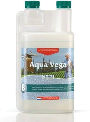 1 litro - Aqua Vega - Parte B - Nutrientes vegetales - Desarrollado para sistemas de recirculación - CANNA 9520901