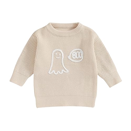 Kuriozud Toddler Baby Boy Girl Sweater Checkerboard Knit Crewneck Sweatshirt Soft Warm Fall Winter Clothes