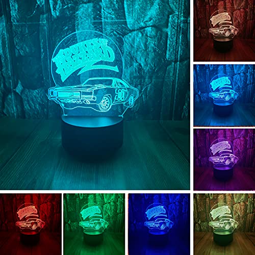 Veilleuse LED 3D contre la peur du noir avec télécommande
