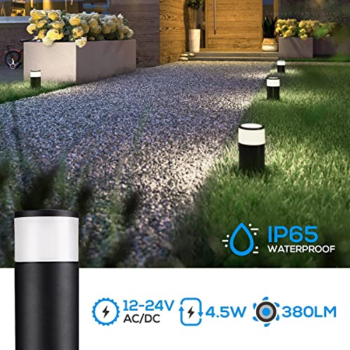 Leonlite 8-Pack 5Cct Led Landscape Pathway Lights, 2700K/3000K/3500K/4000K/5000K Selectable, Low Voltage Landscape Light, 12V 4.5W Path Light For Yard Garden Lawn Driveway Walkway, Ip65, Aluminum #TOP2