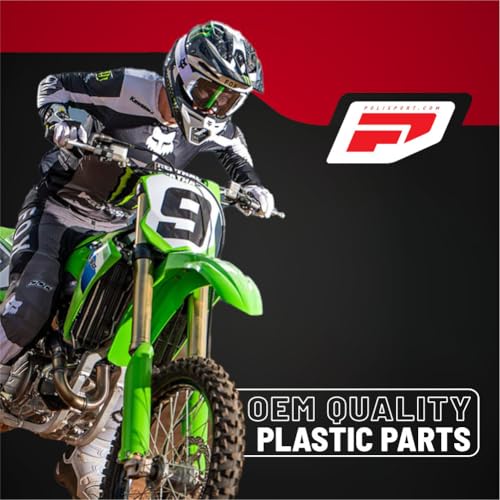 Polisport 8665900010 - Tabella Portanumero Replica Oem Realizzata In Plastica Lucida Resistente E Durevole Compatibile Con Le Moto Kawasaki In Colore Verde - 6