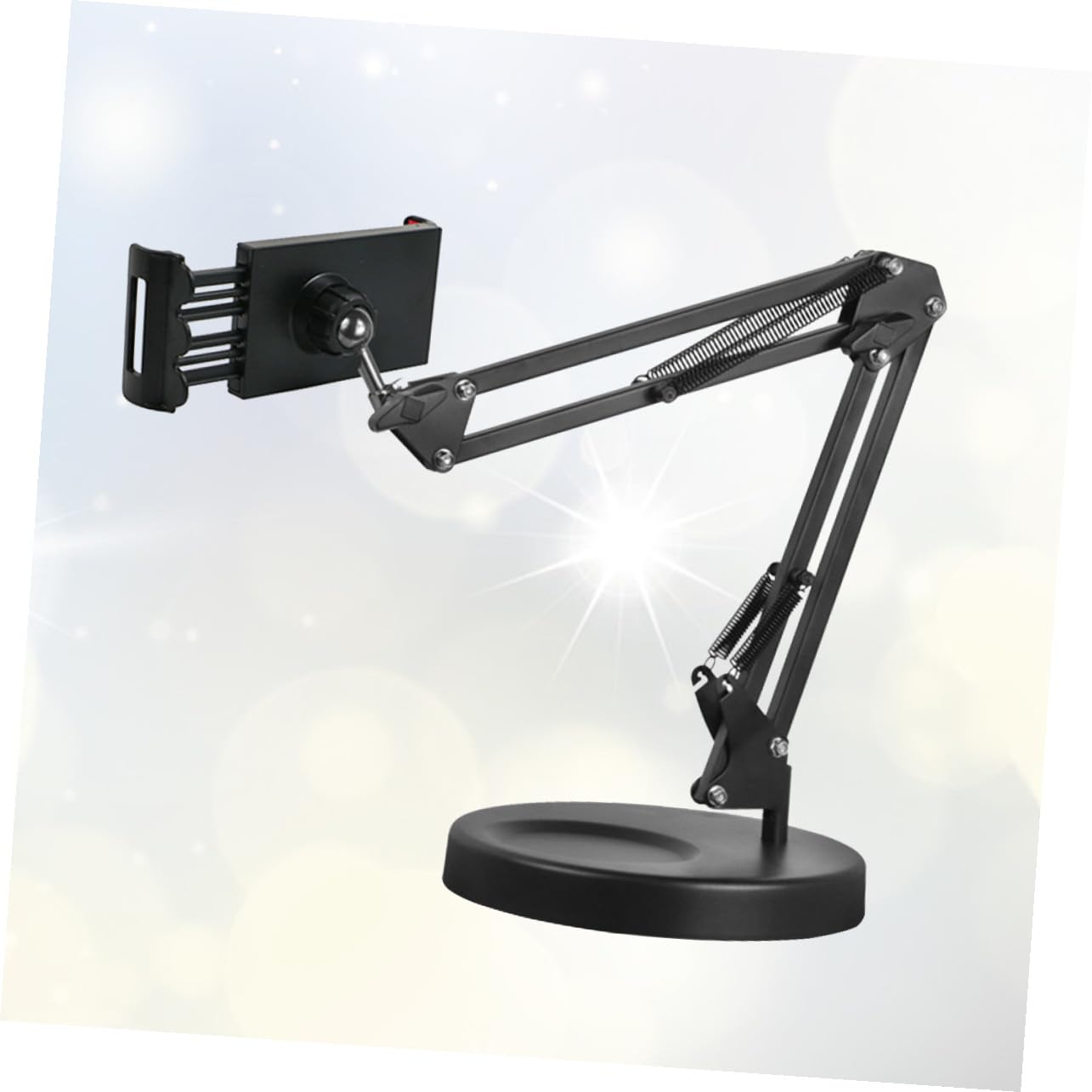 VILLCASE Soporte para Teléfono Móvil de Escritorio Soporte de Brazo de Suspensión con Base de Metal para Uso Dormitorio Cocina o Oficina para Teléfono