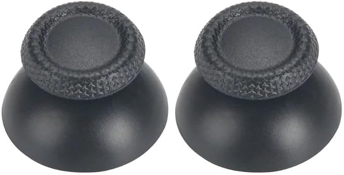 2x Black Analog Thumb Stick Replacements, Compatible with Sony Playstation 5 PS5 controllers