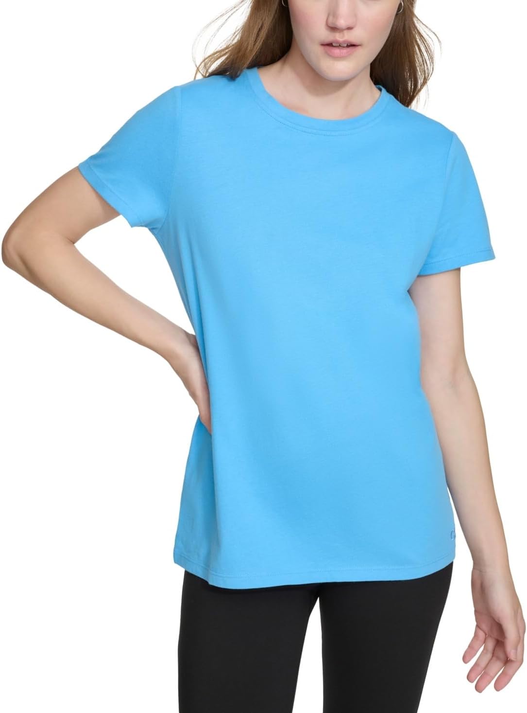 Calvin Klein Performance Women Regular fit Short Sleeve T-Shirt Shirt Large Blue