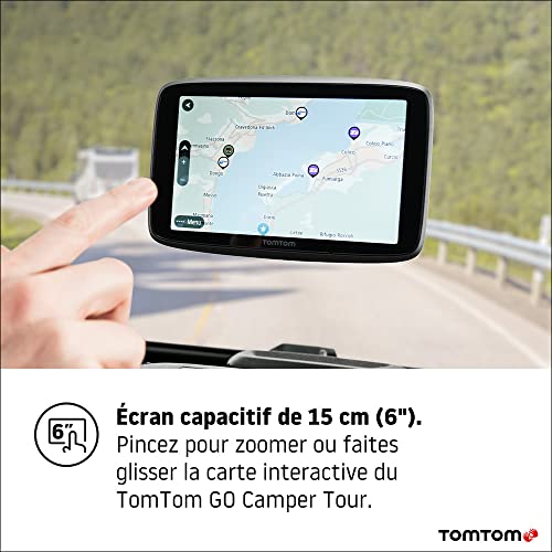 TomTom GPS pour Camping-Car et Caravane GO Camper Tour, écran 6" avec PI pour Camping-Car et Caravane, Mises à Jour Via Wi-FI, TomTom Traffic, Alertes des Zones de Danger et Cartes d'europe Noir - Image 3