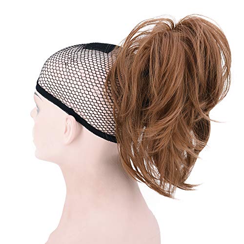 Ponytail Hair Extensions Messy Short Ponytail Synthetic Hair Clip in Ponytail (12)