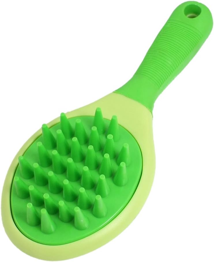 uxcell Cat Dog Pet Massage Shower Cleaning Grooming Bath Brush, Green
