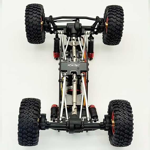furitek Terra COMP 1/18 RTR Crawler - Remote Control Car, RC Rock Crawler 1/18 Scale w Carbon Fiber Chassis n 2-in-1 Outrunner Brushless System for Adults, RC Hobbyists (Orange)