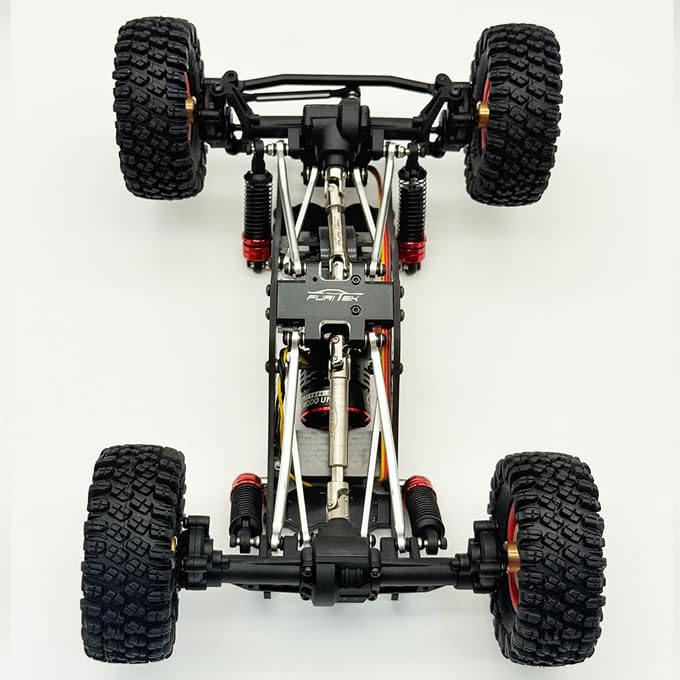 Image of furitek Terra COMP - 1 /18 RTR Crawler - Remote Control Car, RC Rock Crawler 1 /18 Scale w Carbon Fiber Chassis n 2-in-1 Outrunner Brushless System for Adults, RC Hobbyists (Orange (w Digiboard))