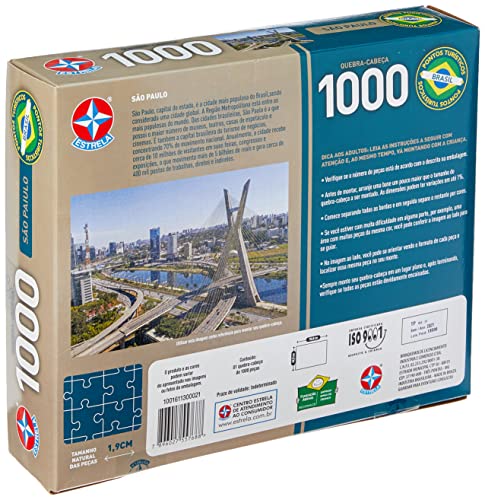 Quebra-cabeça, São Paulo, 1000 peças, Estrela - Exclusivo Amazon