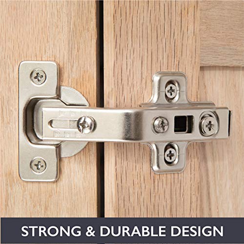 Ilyapa Corner Cabinet Hinges Satin Nickel, 2 Pack - Self Closing 135 Degree Lazy Susan Kitchen Cabinet Door Hinge Hardware #TOP2