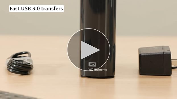 WD 18TB Elements Desktop: Fast USB 3.0 Plug-and-Play Storage