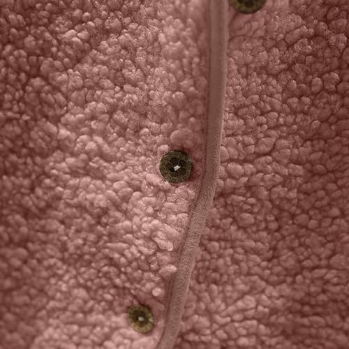 Smoneyful Womens Fleece Vest Lightweight Lambswool Vest Sleeveless Fuzzy Sherpa Jacket Button Down Waistcoat Coat with Pocket4