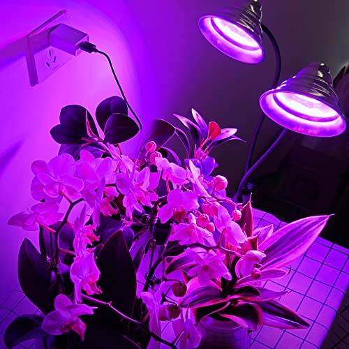 Briignite Grow Light, Led Grow Lights For Indoor Plants, Full Spectrum Plant Light, Grow Lamp With 3 Full Spectrum Modes, 10-Level Dimmable, Auto On Off Timing 3/9/12Hrs, Dual Heads #TOP2