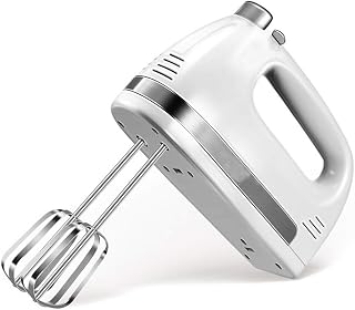 BAIHAO 450W Fouet électrique Haute Puissance Fouet à Beurre à Main ménager pour la Cuisson 5 réglages de Vitesse mélangeur Alimentaire réglable