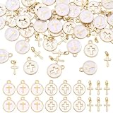 Accessoire idéal : pendentifs parfaits en grande quantité pour la fabrication de chapelets, pendentifs croix pour bracelets, colliers, boucles d'oreilles et porte-clés. Ce sont des croix indispensables pour la fabrication de bijoux et pendentifs pour la fabrication de bijoux.