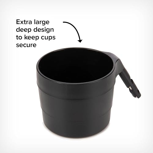 Miniatura 5 de Diono Portavasos XL para asientos de automóvil Radian y Everett, paquete de 3 portavasos, color negro