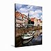 Produktbild Premium Textil-Leinwand 50 x 75 cm Hoch-Format Alter Hansehafen in Stade | Wandbild, HD-Bild auf Keilrahmen, Fertigbild auf hochwertigem Vlies, Leinwanddruck von Lothar Reupert