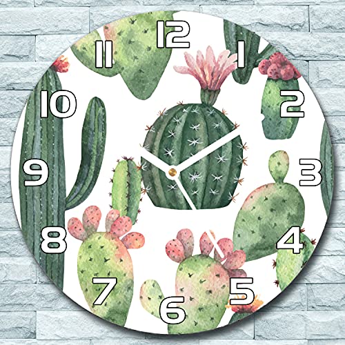 Horloge en verre lisible aiguilles blanches Coloray 30 cm murale - 3