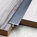GJPXFR T Mold Floor Cover Strips?Threshold Transition Strip Aluminum?Floor Strip for Joining Floor Gaps?Laminate for Doorway Height 0.9in(Gray)