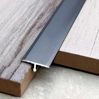 GJPXFR T Mold Floor Cover Strips?Threshold Transition Strip Aluminum?Floor Strip for Joining Floor Gaps?Laminate for Doorway Height 0.9in(Gray)
