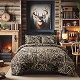 VISI-ONE Realtree Max-5 Camo Comforter Set, Premium Polycotton Fabric, Camouflage Bed Set Twin, 2-Piece Forest Bedding Set Hunting & Outdoor, Machine Washable (Twin Size)