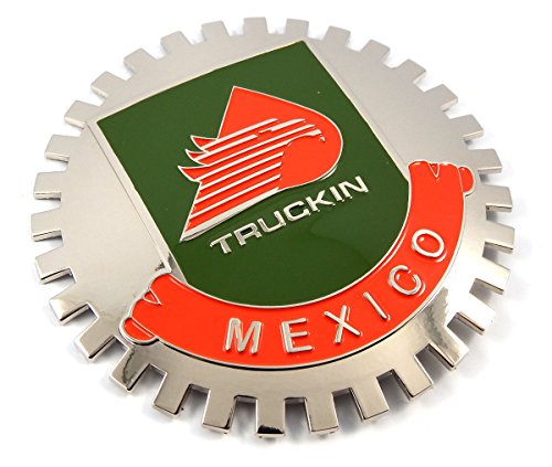 Placa de rejilla de México para coche con bandera mexicana