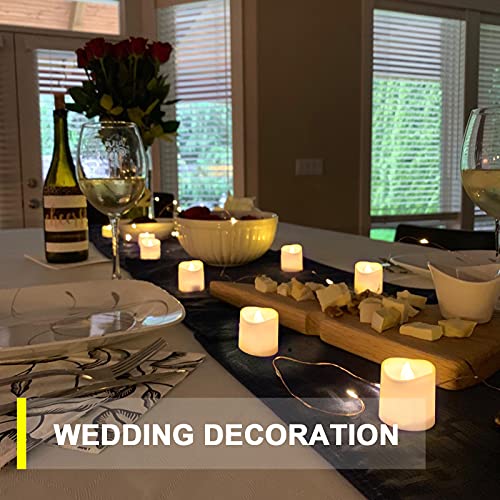 Homemory 12Pack Timer Flameless Led Votive Candles, Long Lasting Battery Operated Tea Light With Timers, 6 Hours On And 18 Hours Off Cycle Automatically For Wedding, Table Decorations (Warm White) #TOP3